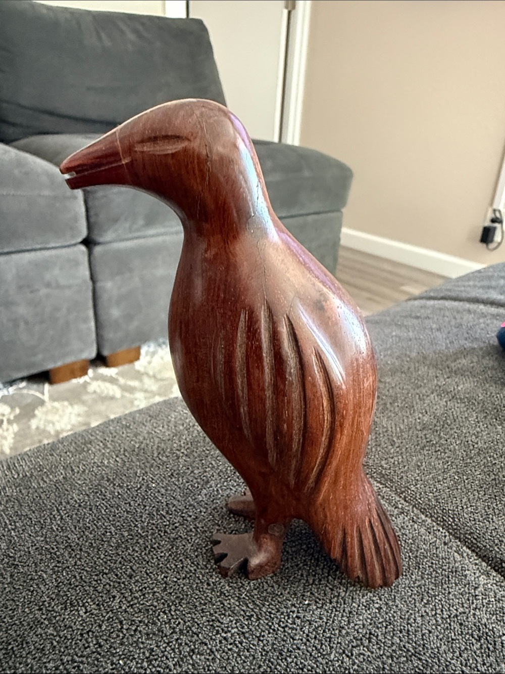 Handcrafted Ironwood penguin Figurine Decorative Accent